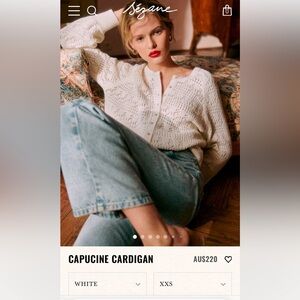 Sezane Capucine Cardigan -ivory